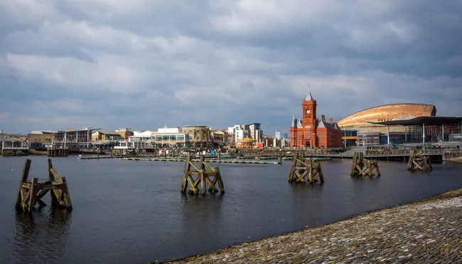 Cardiff Bay waterfront with the Pierhead Building – IPTV Wales with British IPTV Smarters Pro